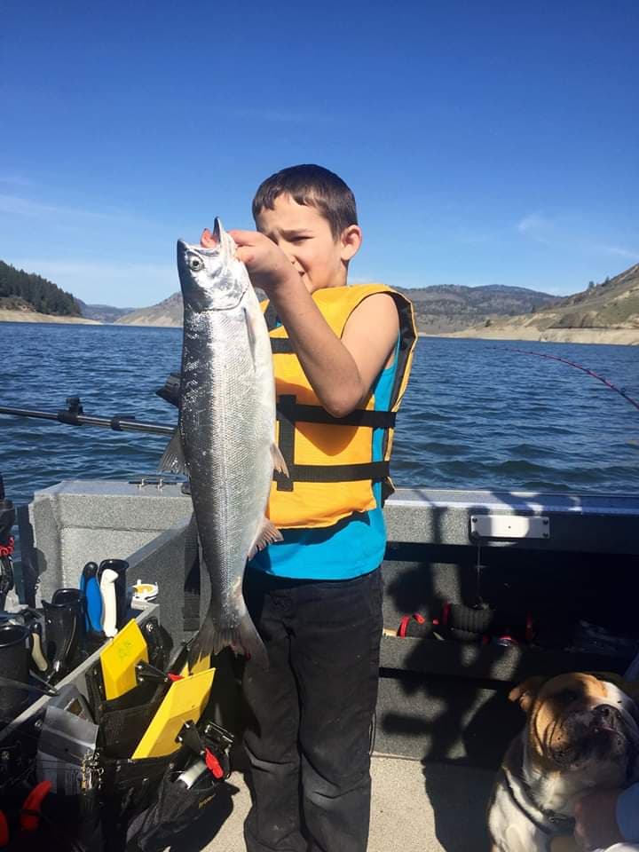 Young angler with his catch